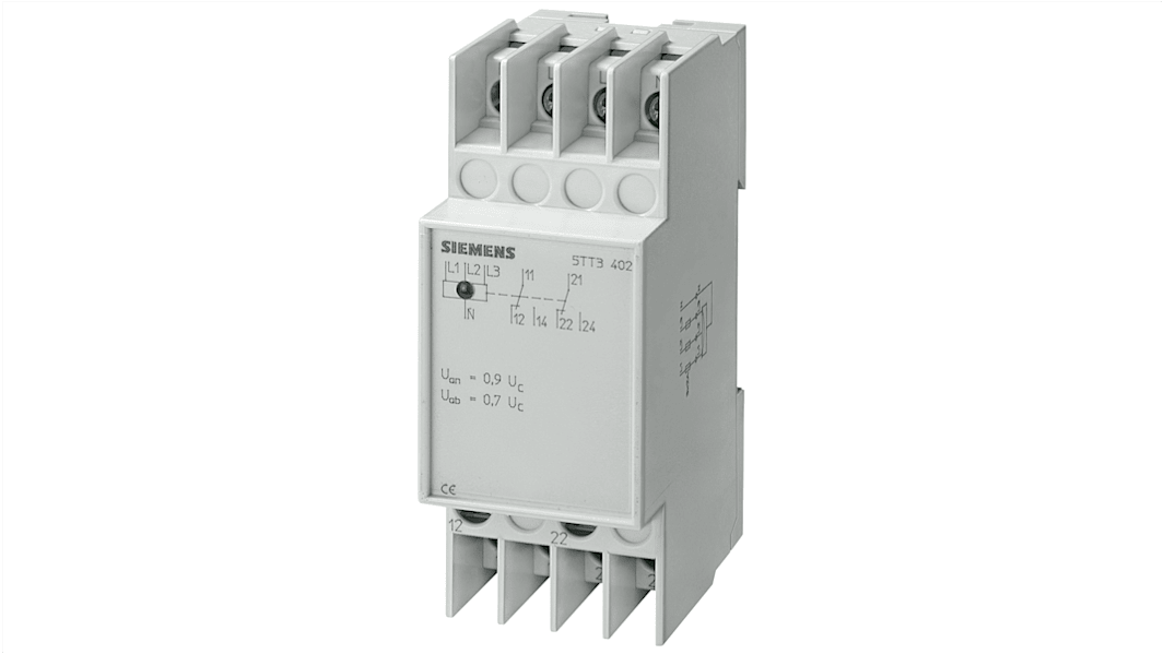 Siemens モニタリングリレー, DPDT, 5TT3403