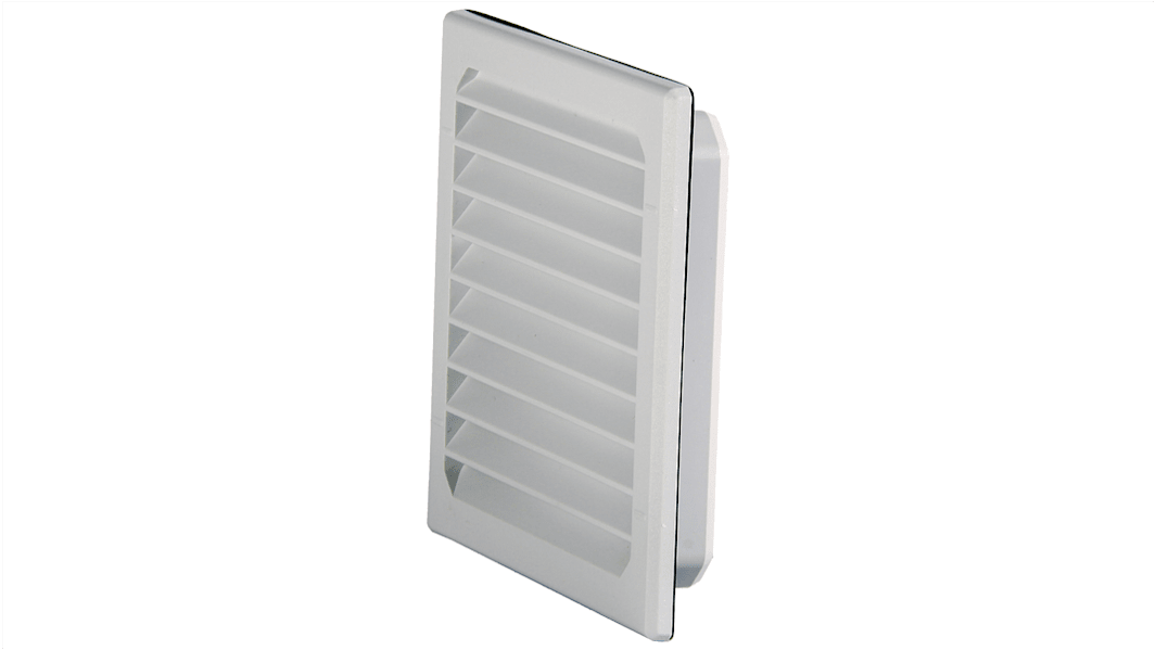 Siemens Grey Plastic Vent Grille, Parallel Slat, 105 x 105mm