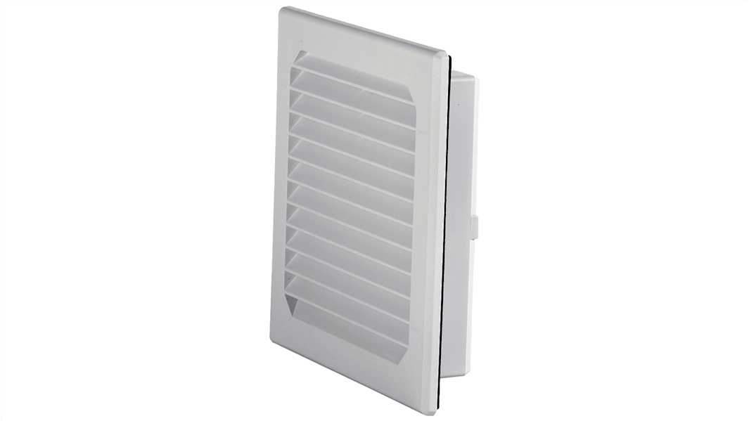 Siemens 125 x 125mm Parallel Kunststoff Lüftungsgitter Grau, 148 x 148mm