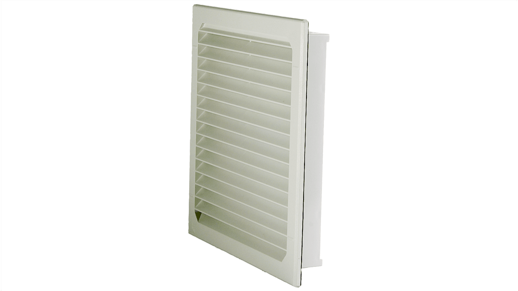 Siemens Grey Plastic Vent Grille, Parallel Slat, 250 x 250mm
