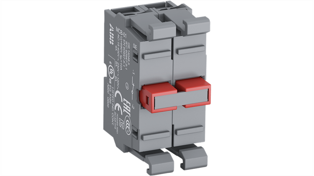 Blocco contatti ABB, 1CO, 690V, terminali a A vite