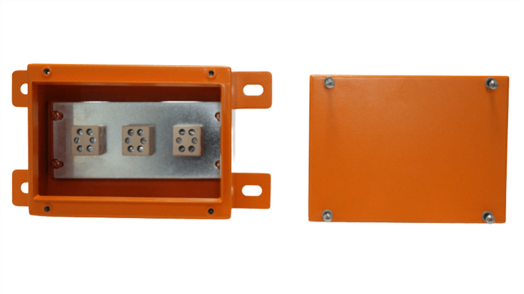 RS PRO Stahl Installationsdose Orange IP65, BxTxH 200mm x 150mm x 100mm