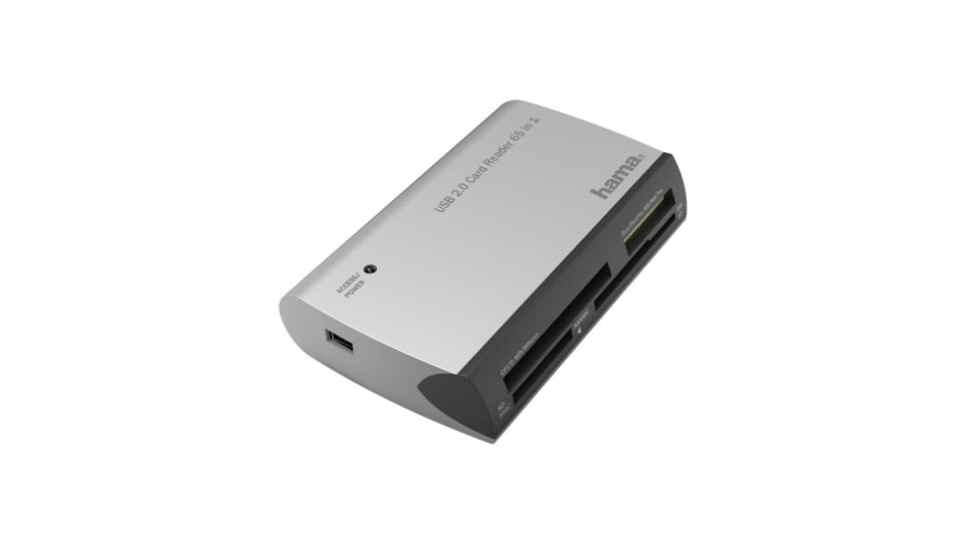 Hama 5 port USB 2.0 External Memory Card Reader for Compact Flash Type I, Compact Flash Type II, MicroSD, MMC, MS, MS