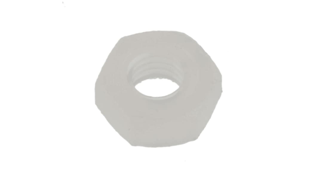 RS PRO Sechskantmuttern, M3 Nylon 5.38mm Glatt DIN 934