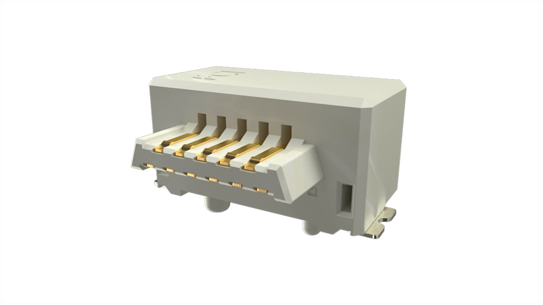 Amphenol Communications Solutions Conan Lite Series Right Angle PCB Header, 11 Contact(s), 1.0mm Pitch, Shrouded