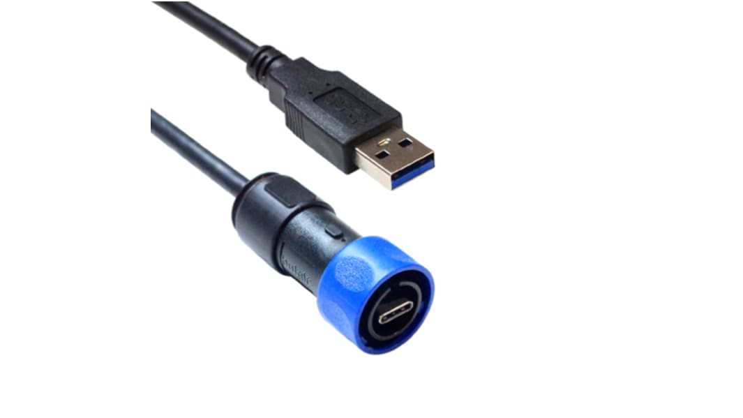 Bulgin USB 3.2, Male USB C to Male USB C, 2m