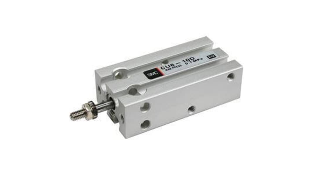 SMC Double Acting Cylinder - 10mm Bore, 25mm Stroke, CDU Series, Double Acting