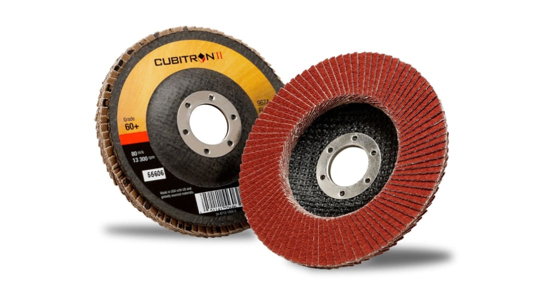 3M Cubitron II Ceramic Flap Disc, 125mm, 80+ Grade, 165μm Grit, 1 in pack