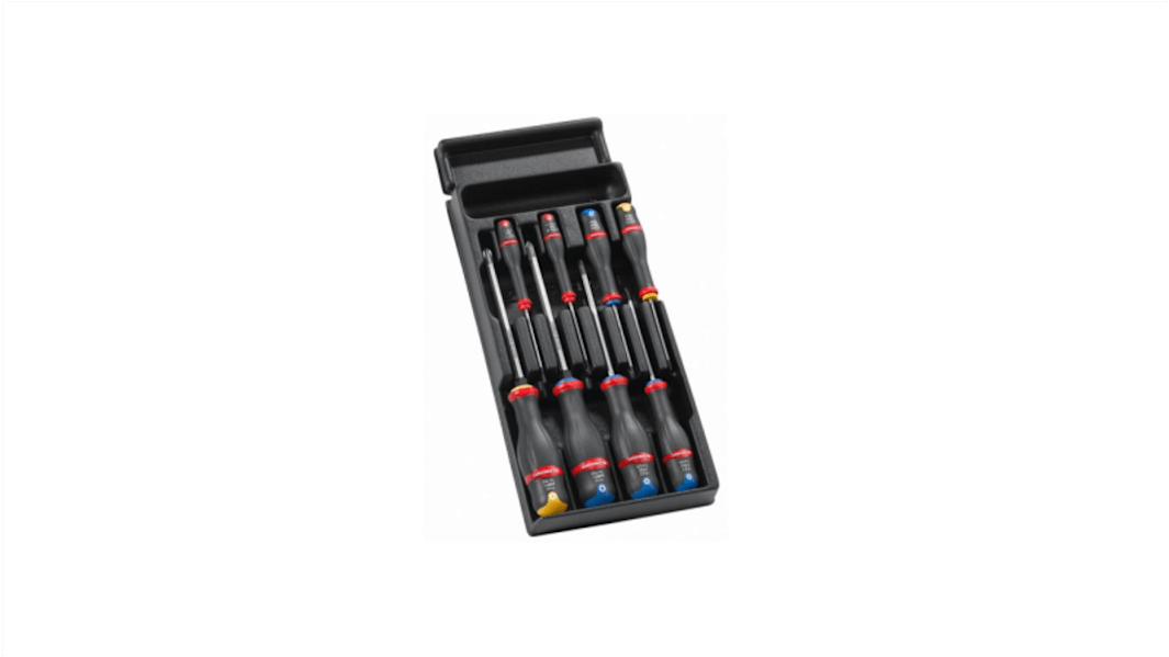 Facom Phillips; Pozidriv; Slotted Screwdriver Set, 8-Piece