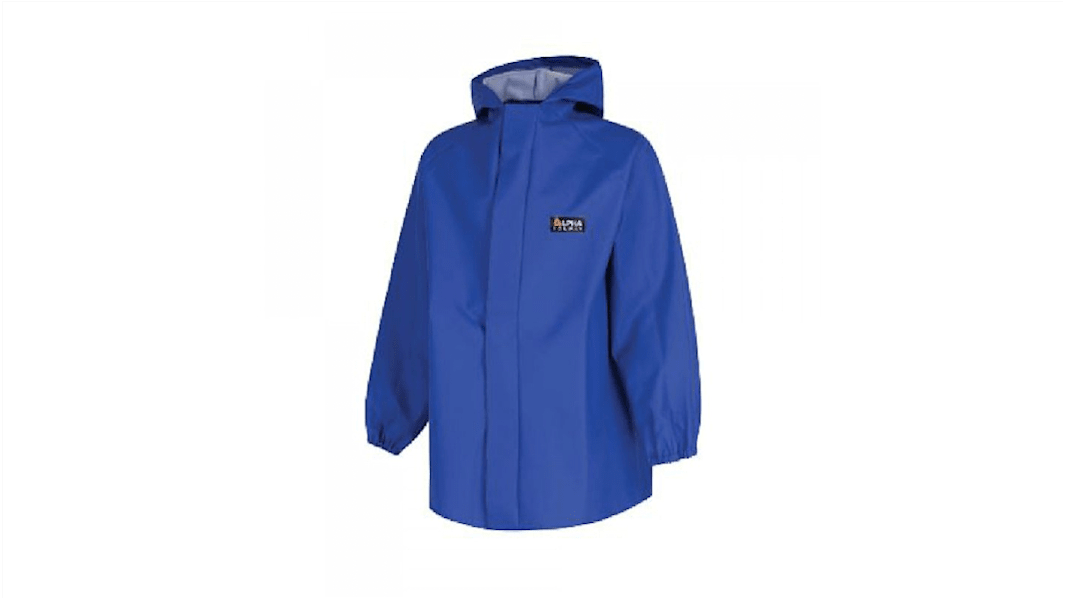 Skytec Unisex Wiederverwendbar  Overall Art Jacke, Größe L, PU PVC Königsblau, Chemikalienbeständig,
