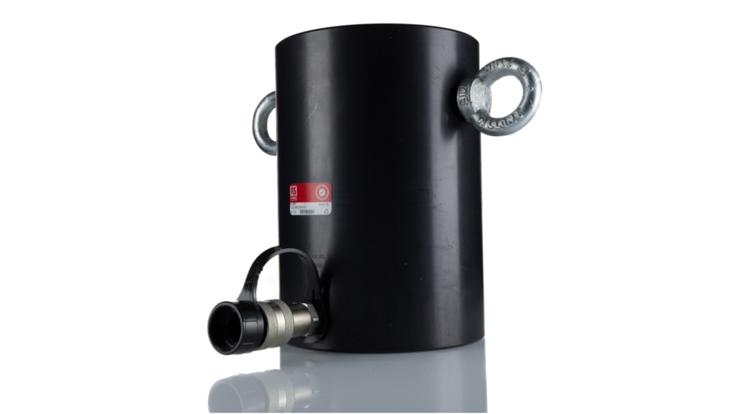 RS PRO Single, Portable Low Height Hydraulic Cylinder, 100t, 150mm stroke