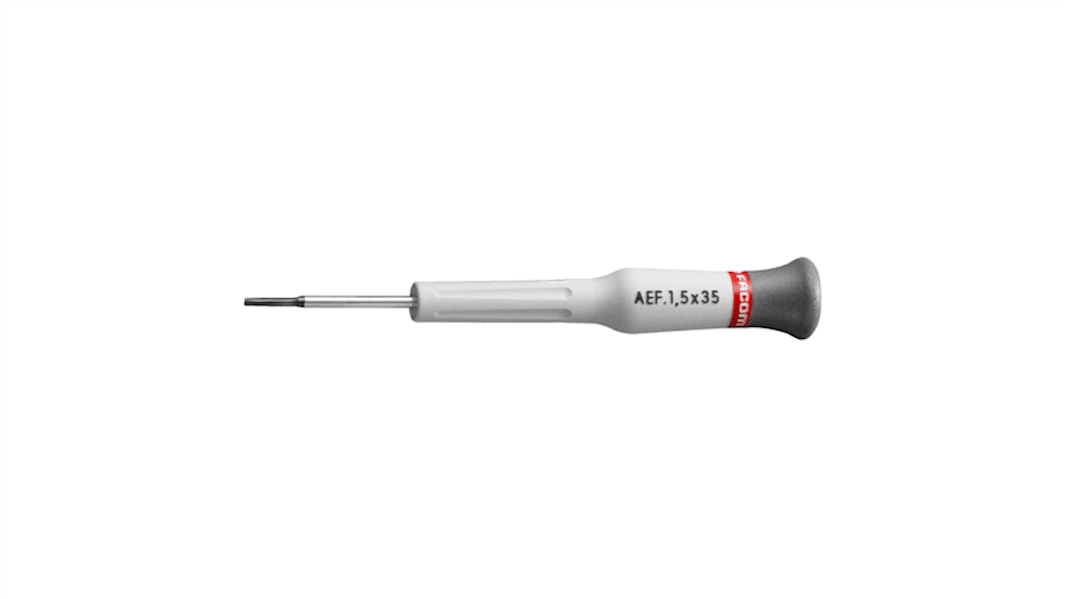 Facom Slotted Precision Screwdriver, 1.2 mm Tip, 35 mm Blade, 117 mm Overall