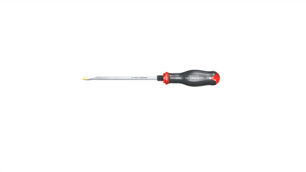 Facom 12 mm Schlitz Standard-Schraubendreher, , 375 mm / Klinge 250 mm
