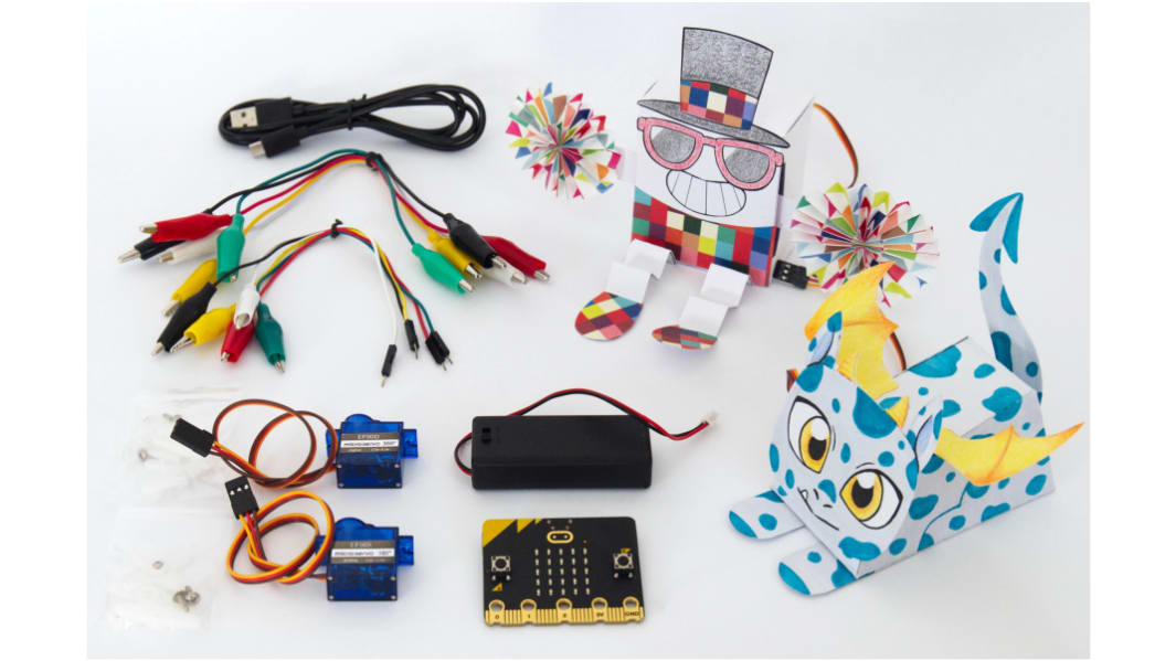 Okdo OKdo micro:bit Paper Robot Kit - mit micro:bit Teile-Kit