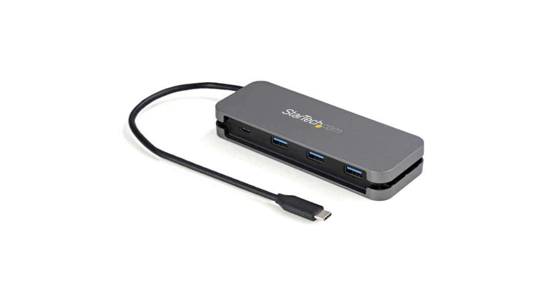 StarTech.com 4 Port USB 3.0 USB A, USB C  Hub, USB Bus Powered, 13.5 x 5 x 2cm