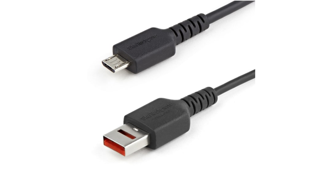 StarTech.com USB 2.0, Male USB A to Male Micro USB B, 480Mbps, 1m