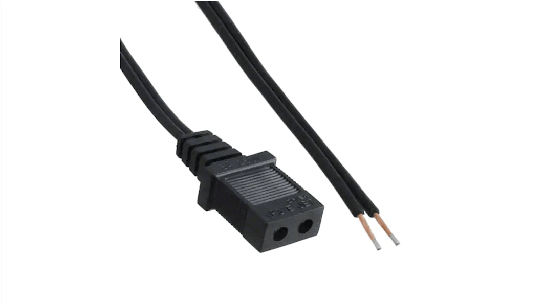 Sanyo Denki Power Cable Assembly Plug Cord, 2.1m, for use with ACDC fan