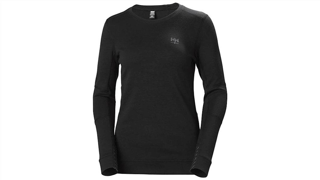 Helly Hansen サーマルシャツ 43 %ポリプロピレン製, 57 %メリノ Black サーマルシャツ 男女兼用 75209_990-XS
