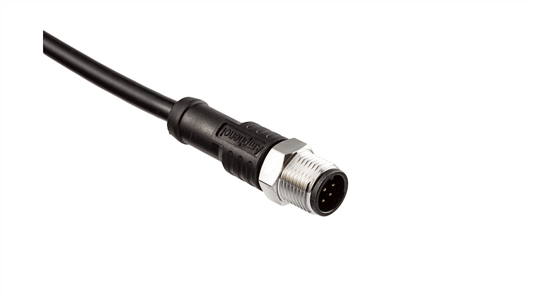 Amphenol M12 konfektioniertes Sensorkabel 5-adrig, Stecker gerade / offenes Ende, Länge 1m
