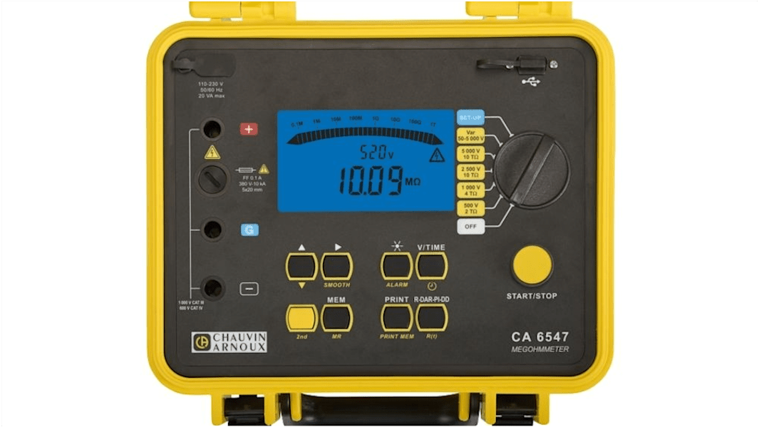 Comprobador de aislamiento Chauvin Arnoux CA 6547, 5100V