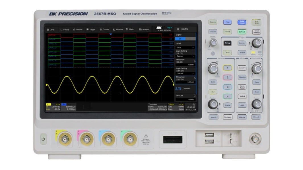 Oscilloscope De table BK Precision série 2560B, 200MHz