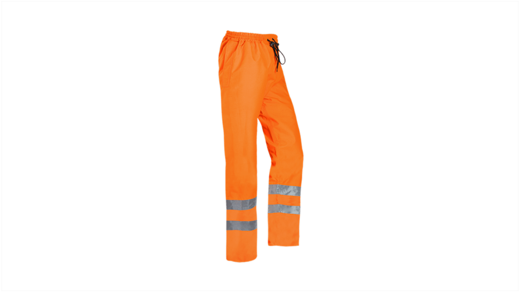 Sioen Flensburg Orange Breathable, Hi-Vis, Waterproof Hi Vis Trousers S Leg Length 31in