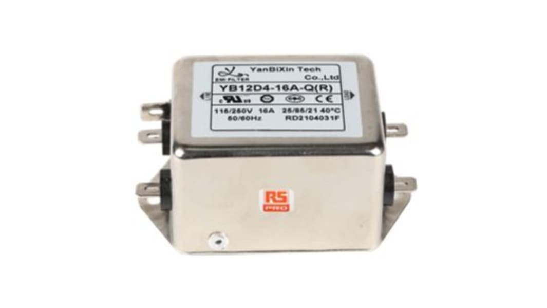 Filtro di linea RS PRO, 16A 1 fase, 250 V c.a., A telaio