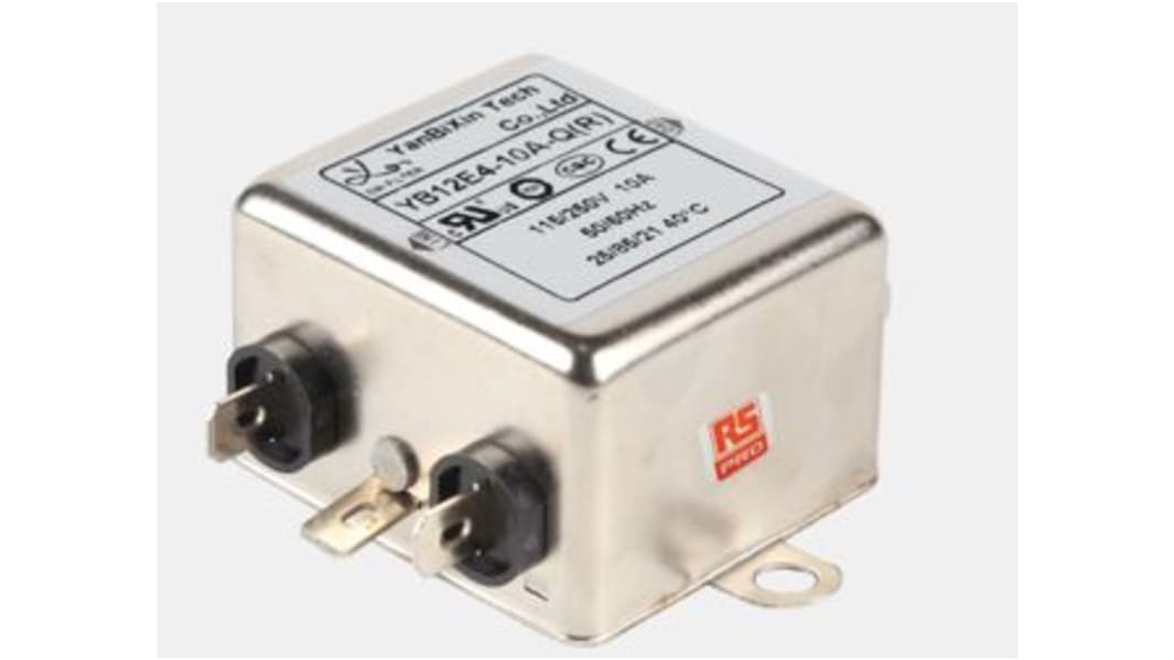 RS PRO 10A 250 V ac, Chassis Mount RFI Filter, Single Phase