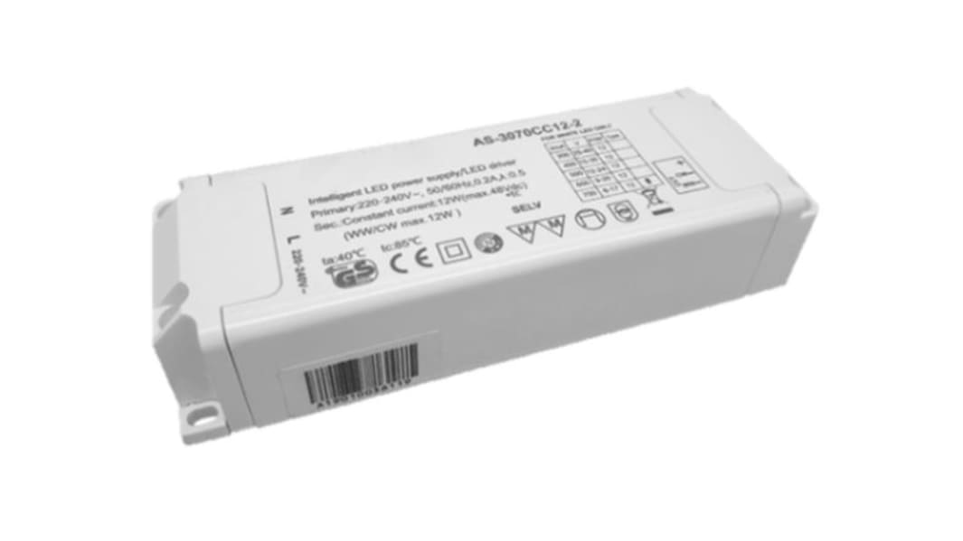 RS PRO LED Driver, 30 → 52V Output, 60W Output, 950mA Output, Constant Current Dimmable