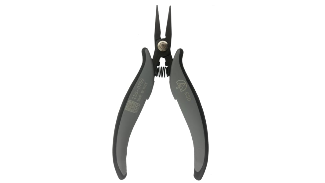 RS PRO Elektronik-Greifzange / Backen 25mm , gebogen 154 mm ESD