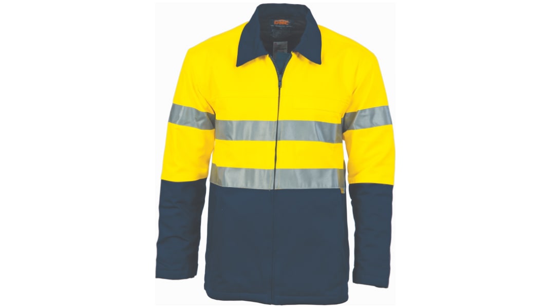 DNC 3858 Yellow/Navy Unisex Hi Vis Jacket, S