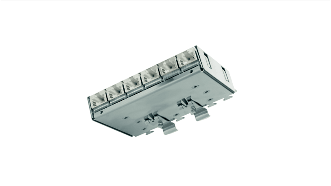 Panel de conexión RJ Telegartner J02021A0055, Cat6a, 6 puertos, RJ11, RJ12, RJ45, Apantallado, Serie Telegartner Data