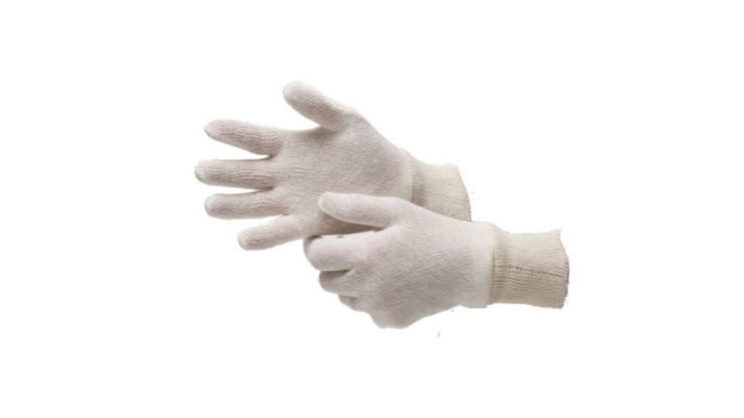 Guanti Reldeen, Tg. 10, in Cotone, col. Bianco