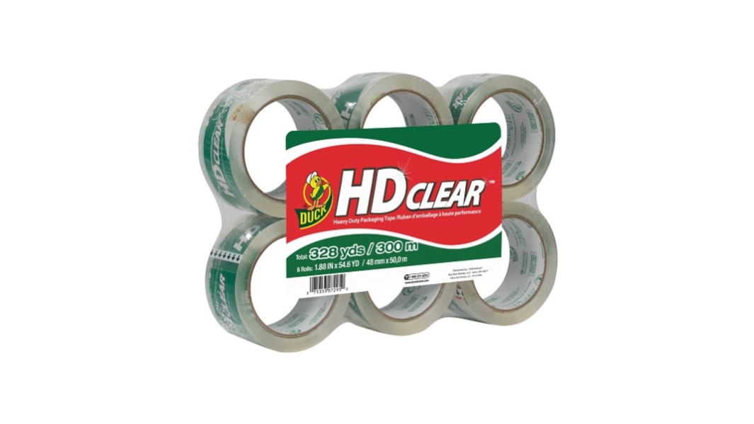 DUCK TAPE Clear Packing Tape, 50m x 48mm
