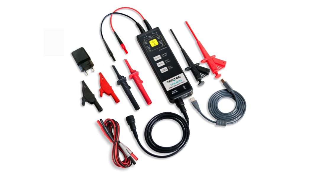 Testec 8000 Series TT-SI 8010A Oscilloscope Probe, Differential Type, 70MHz, 1:100 / 1:1000dB, BNC Connector