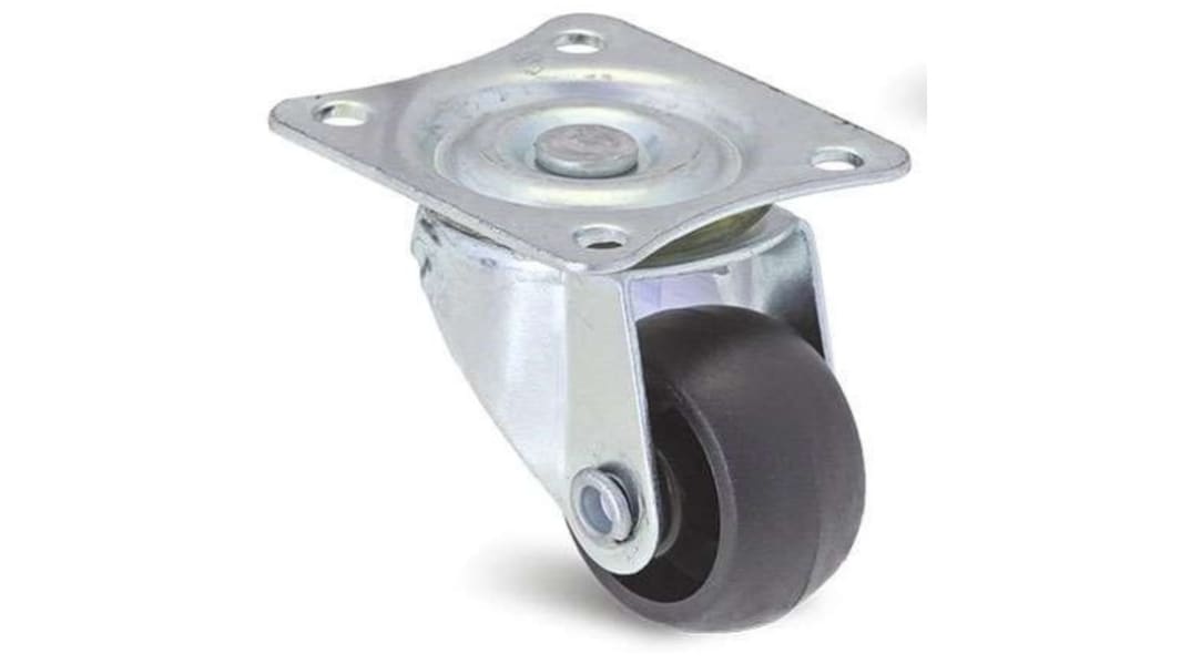 Roulette industrielle Pivotante Guitel Hervieu, Acier zingué, Ø 25mm, 12kg