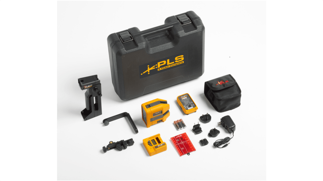 Fluke Lézer szintező PLS 180RL Kit ±3 @ 10mmm/m Beltéri és kültéri Igen Igen 2-es osztály 635Nm Vörös