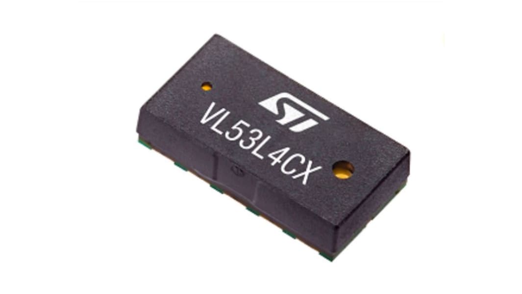 Circuito integrado de sensor de proximidad, CI de sensor de proximidad STMicroelectronics VL53L4CXV0DH/1, 12 pines,
