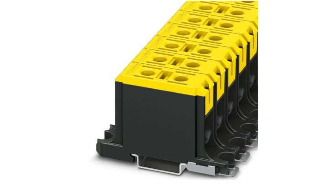 Phoenix Contact 1086471 UBAL Series Yellow, 50mm², Single-Level, Screw Termination