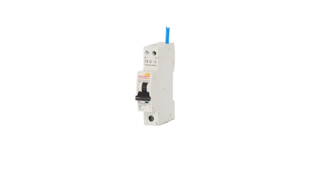 Contactum RCBO, 6A Current Rating, 1P Poles, 30mA Trip Sensitivity, Type B, CCPBR Range
