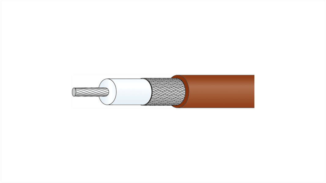 Huber+Suhner, 100m, RG178 Coaxial, Unterminated50 Ω