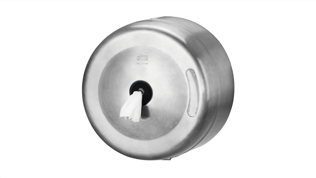 Dispensador de Rollos de Papel Higiénico Tork 472054 Acero Metal Simple, 170mm x 270mm x 270mm Toilet Roll Dispenser Sí