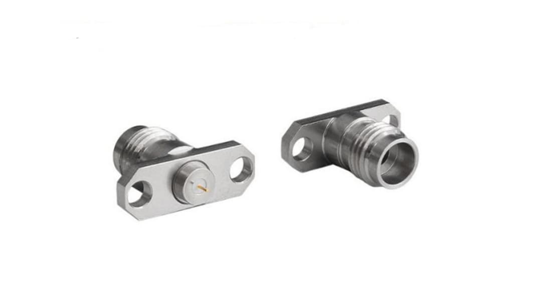 Bulgin, Jack Flange Mount Circular Coaxial Connector, Jack Screw Termination, Straight Body