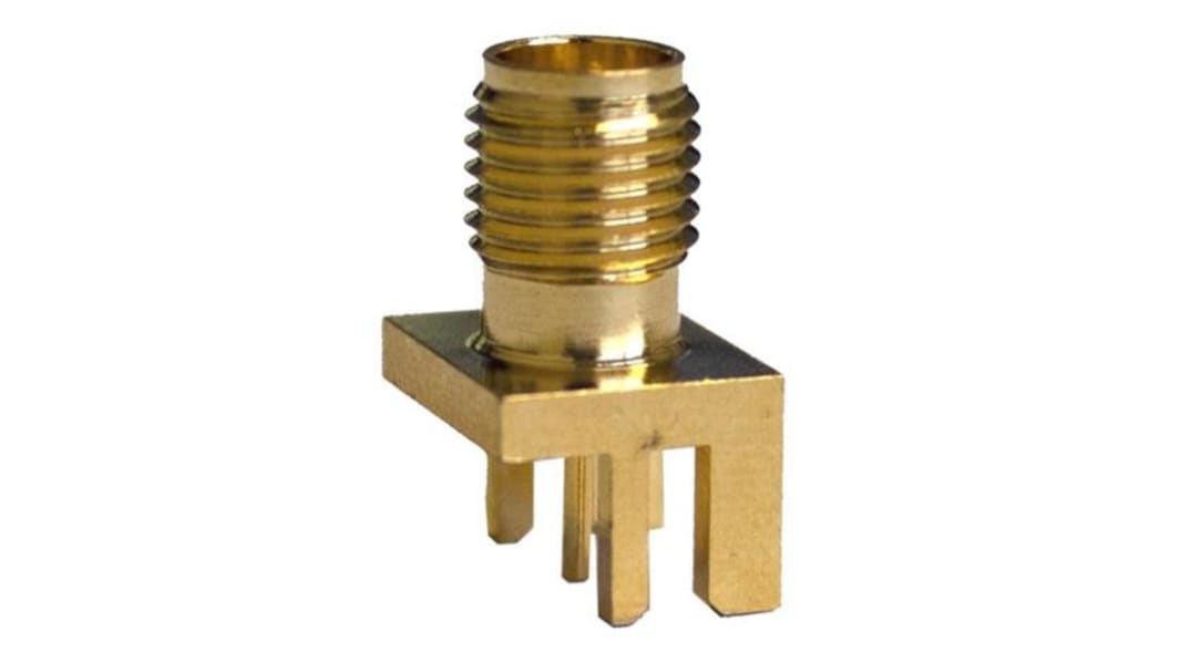 Mueller Electric, Jack Edge Mount SMA Connector, Solder Termination, Straight Body