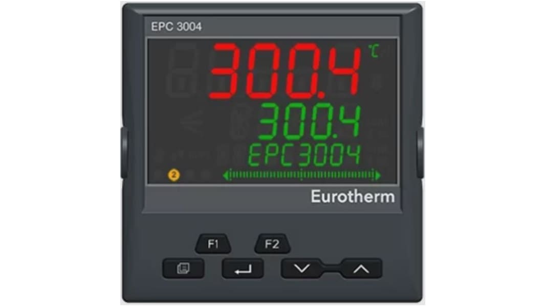 Eurotherm EPC3004 Panel Mount PID Controller, 96 x 96mm 2 Input 1 DC Output, 3 Relay, 4 Digital I/O, 100 → 230 V ac