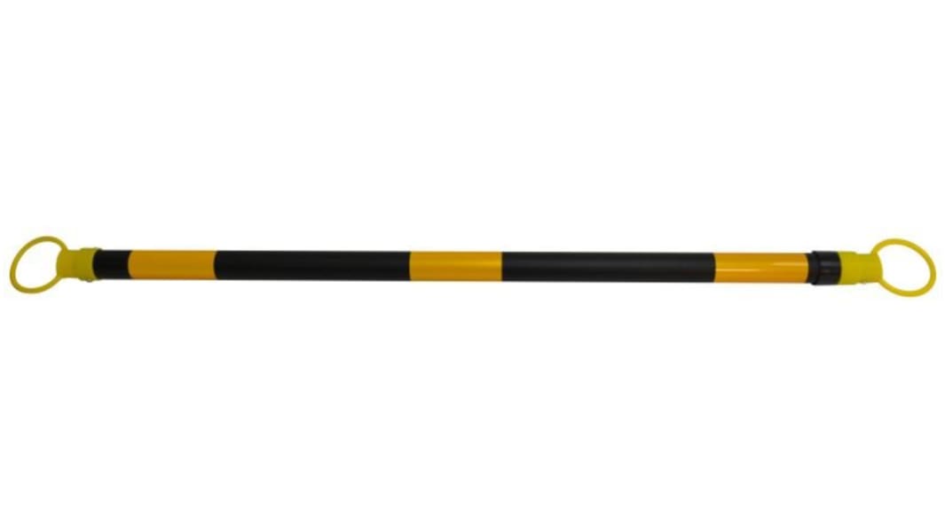 Maxisafe Orange, Yellow ABS Plastic Retractable Barrier, Black Tape