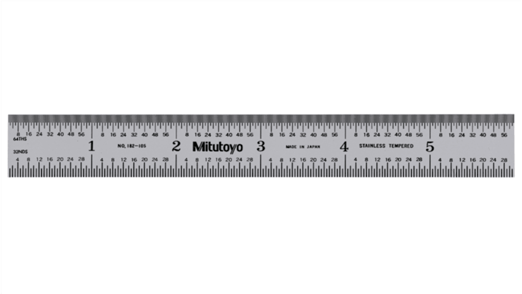 Mitutoyo 150mm Steel Imperial, Metric Ruler