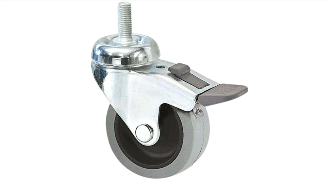 Guitel Hervieu Braked Swivel Castor Wheel, 35kg Capacity, 50mm Wheel