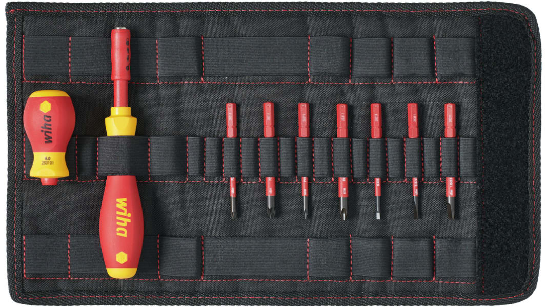 Wiha Phillips; Pozidriv; Slotted Interchangeable Insulated Screwdriver Set, 10-Piece