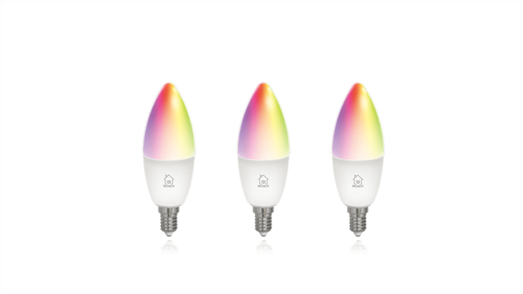 Deltaco 5 W E14 Smart Bulb Smart Bulb, Cool White, RGB, Warm White